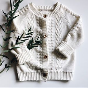 Jamie Kay Cable Cardigan in Milk 3Y NWOT